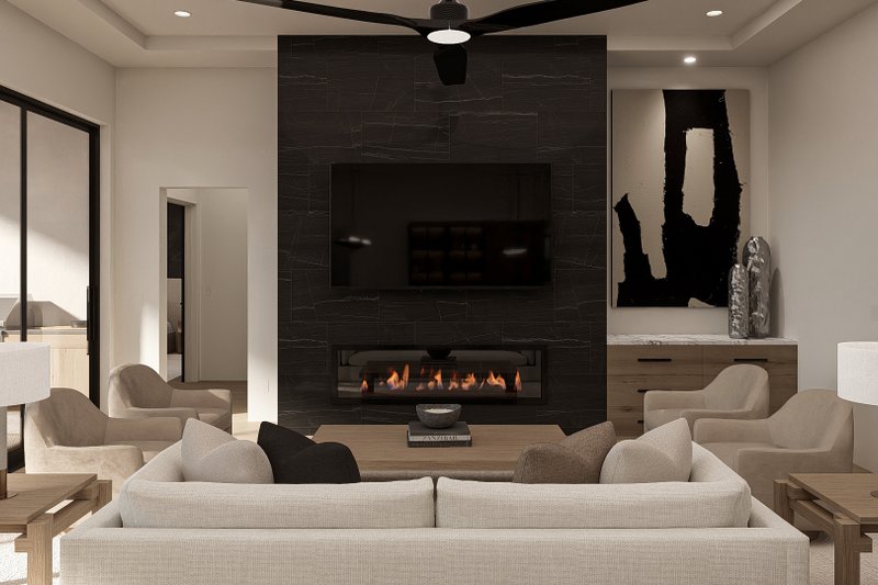 House Plan Design - Interior - Family Room 1 for Modern House Plan #455-705 - 3 bed, 2.5 bath