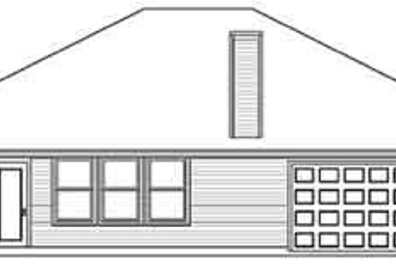 Home Plan - Exterior - Rear Elevation for European House Plan #84-207 - 3 bed, 2 bath