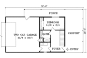 Traditional Style House Plan - 2 Beds 2 Baths 1344 Sq/Ft Plan #1-1198 