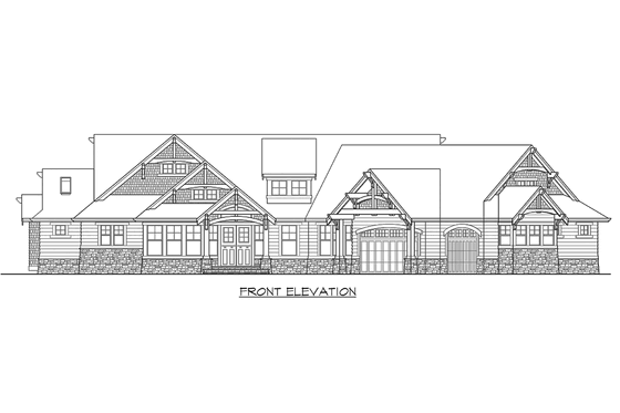 Exterior - Other Elevation 1 for Craftsman House Plan #132-207 - 3 bed, 2.5 bath