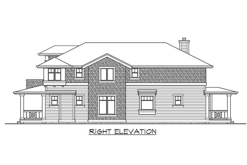 Architectural House Design - Exterior - Other Elevation 3 for Craftsman House Plan #132-110 - 3 bed, 2.5 bath