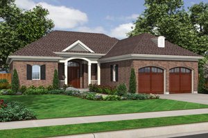 Traditional Exterior - Front Elevation Plan #46-463
