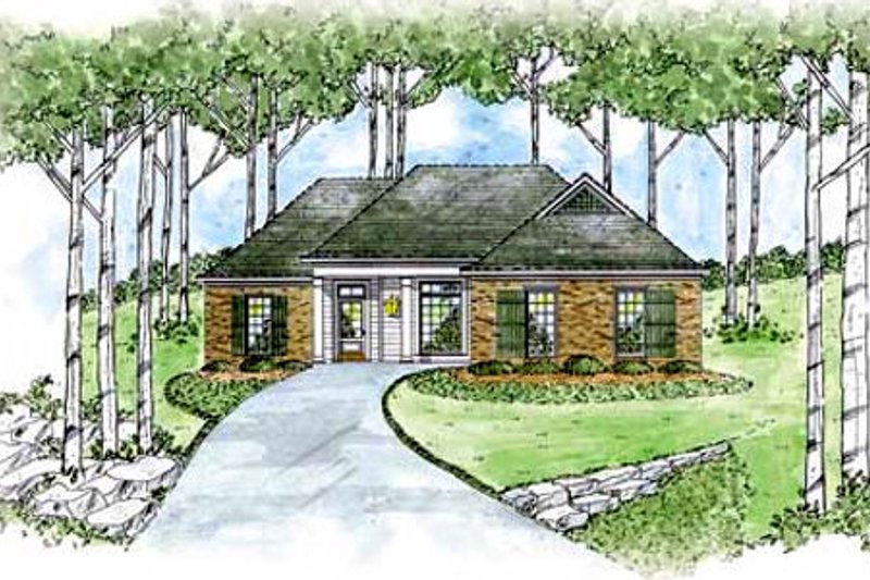 Traditional Style House Plan - 3 Beds 2 Baths 1414 Sq/Ft Plan #36-130
