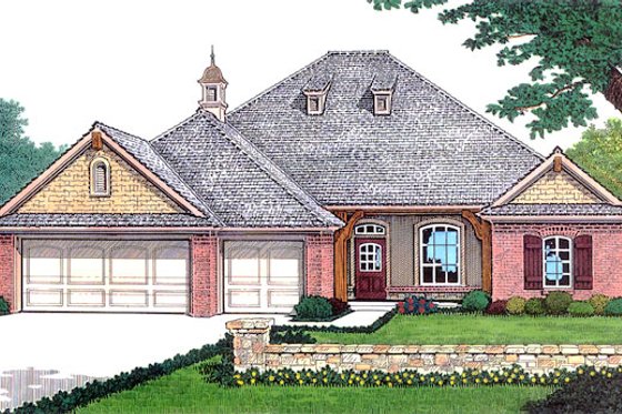 Exterior - Front Elevation for Traditional House Plan #310-311 - 3 bed, 2.5 bath
