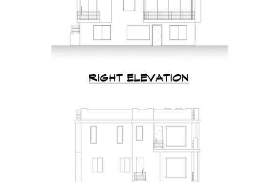 Exterior - Other Elevation 4 for Modern House Plan #1066-105 - 7 bed, 8.5 bath