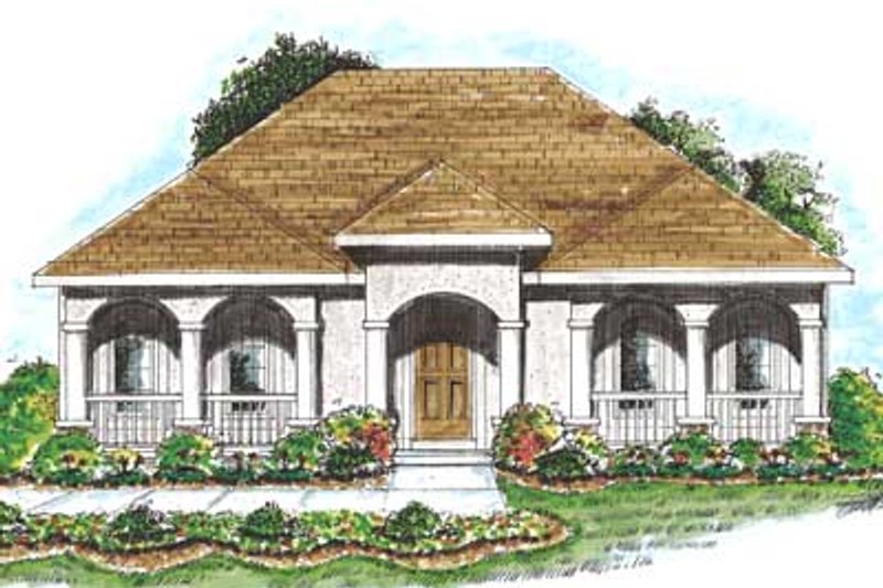 House Design - Mediterranean Exterior - Front Elevation Plan #20-1366