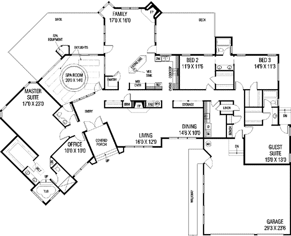 Home Plan - European Floor Plan - Main Floor Plan #60-491