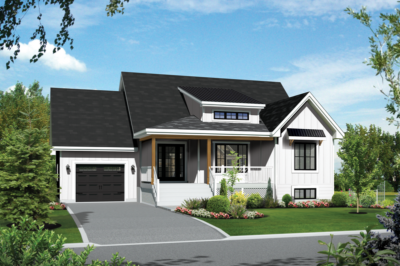 House Blueprint - Farmhouse Exterior - Front Elevation Plan #25-4947