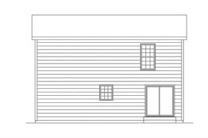 Exterior - Rear Elevation for Colonial House Plan #57-245 - 3 bed, 2.5 bath