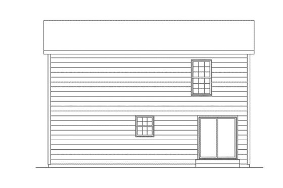 Exterior - Rear Elevation for Colonial House Plan #57-245 - 3 bed, 2.5 bath