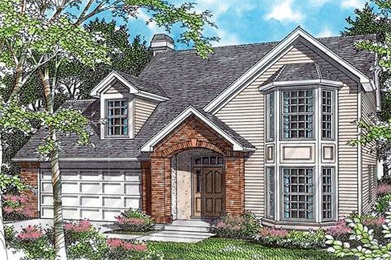 Architectural House Design - Traditional Exterior - Front Elevation Plan #48-204