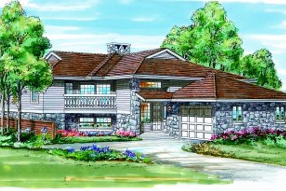 Exterior - Front Elevation for Traditional House Plan #47-122 - 3 bed, 2 bath