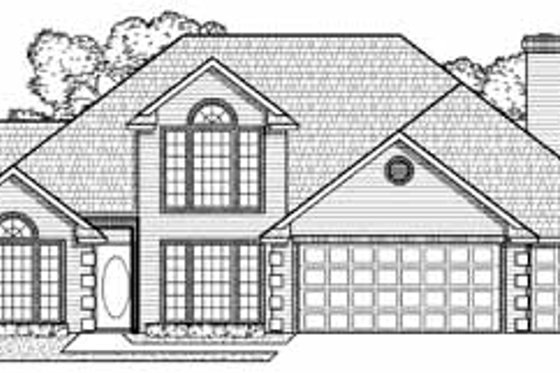 Exterior - Front Elevation for Traditional House Plan #65-196 - 4 bed, 2.5 bath
