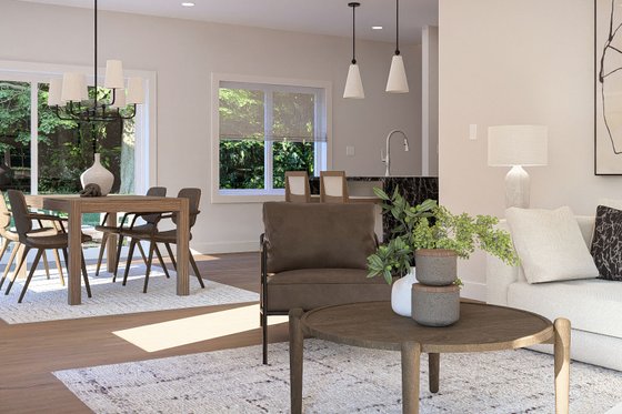 Interior - Family Room 1 for Traditional House Plan #455-777 - 3 bed, 2.5 bath