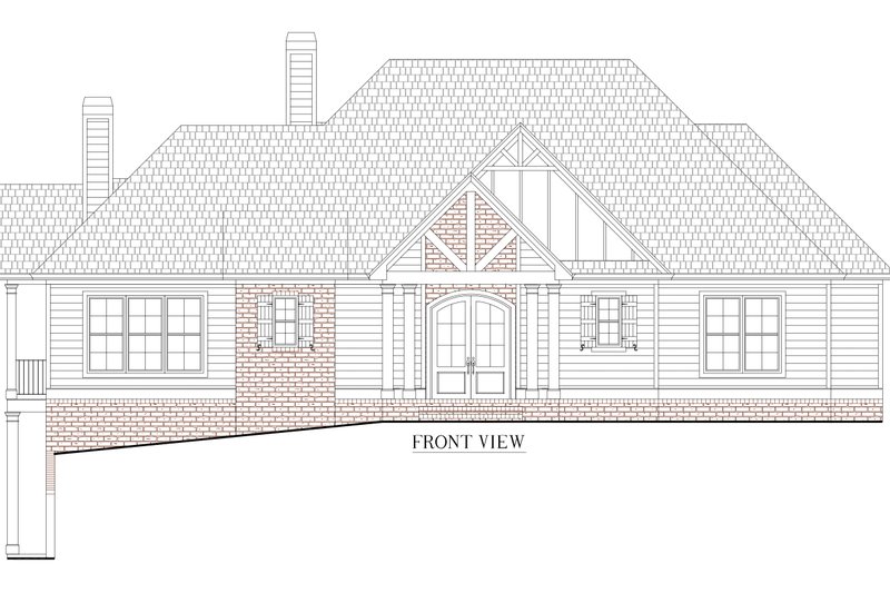 Architectural House Design - Exterior - Front Elevation 3 for Craftsman House Plan #437-143 - 4 bed, 3.5 bath