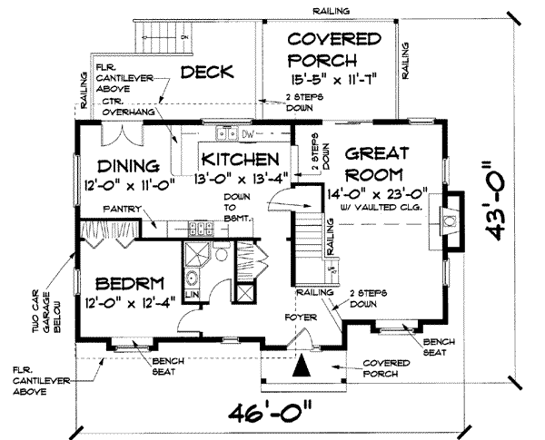 Modern Floor Plan - Main Floor Plan #75-169