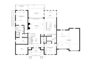 Floor Plan - Main Floor for European House Plan #1114-114 - 4 bed, 3.5 bath
