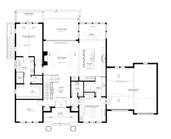 Home Plan - European Floor Plan - Main Floor Plan #1114-114