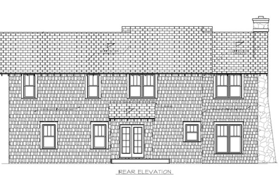 Exterior - Rear Elevation for Craftsman House Plan #453-10 - 3 bed, 2.5 bath
