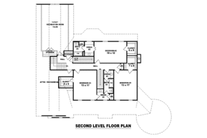 Floor Plan - Upper Floor for European House Plan #81-1567 - 4 bed, 4 bath