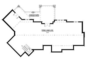 Floor Plan - Lower Floor for Craftsman House Plan #1088-6 - 3 bed, 2.5 bath
