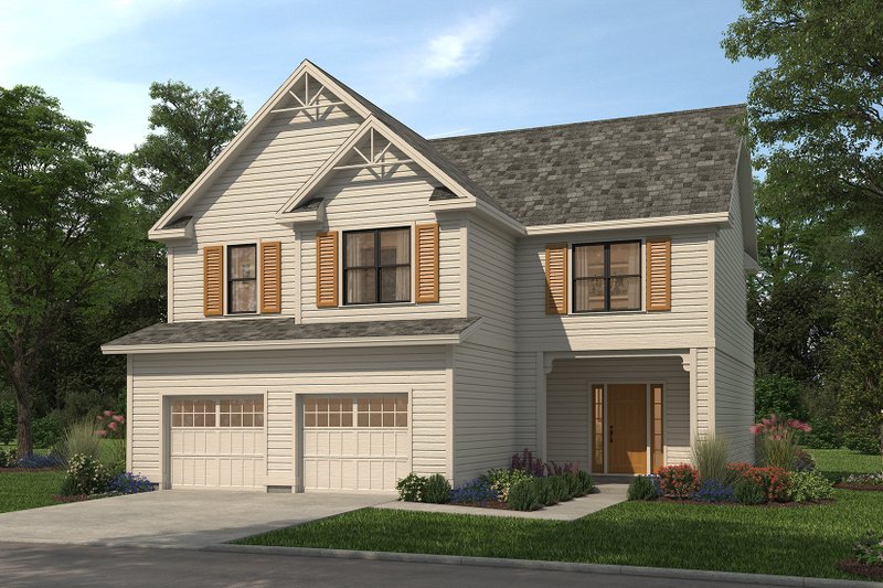 Home Plan - Exterior - Front Elevation 5 for Traditional House Plan #497-4 - 4 bed, 2.5 bath