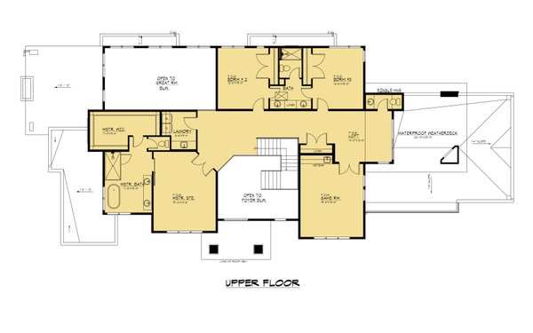 Mediterranean Floor Plan - Upper Floor Plan #1066-276