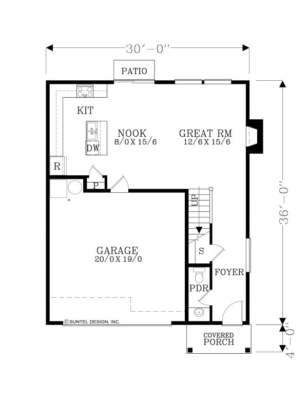 Craftsman Floor Plan - Main Floor Plan #53-712