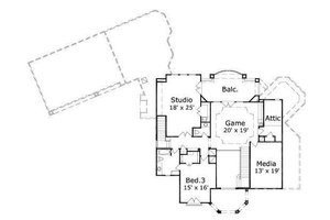 Floor Plan - Upper Floor for European House Plan #411-528 - 3 bed, 3.5 bath