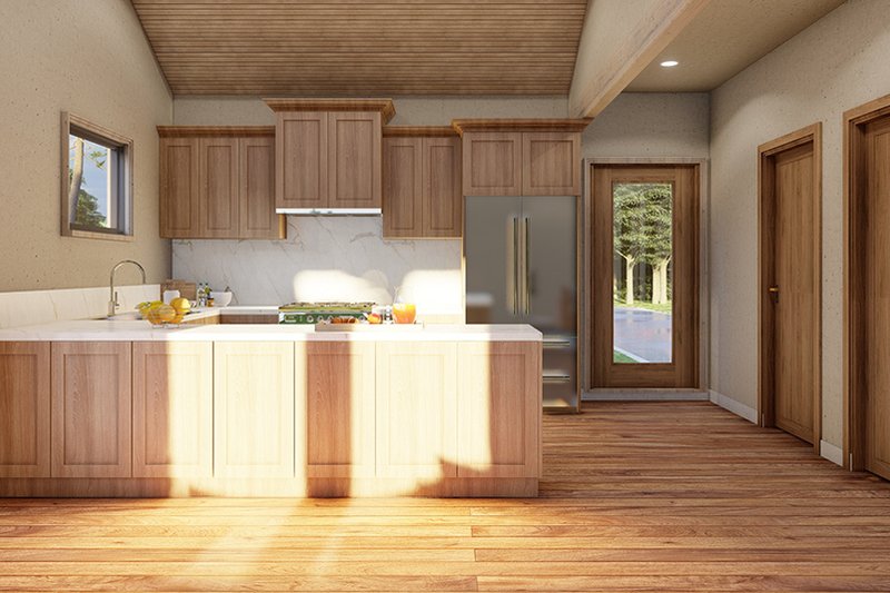 Architectural House Design - Interior - Kitchen 1 for Cabin House Plan #923-323 - 2 bed, 1.5 bath