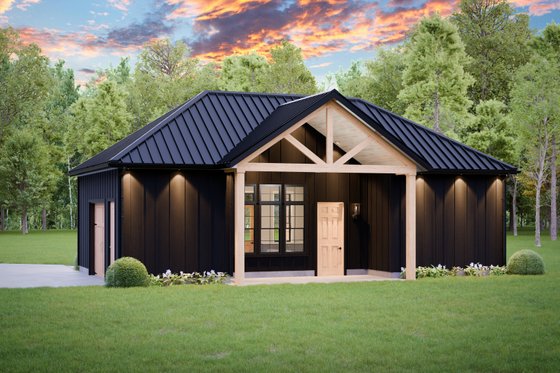 Exterior - Front Elevation 6 for Country House Plan #1089-59, 0.5 bath