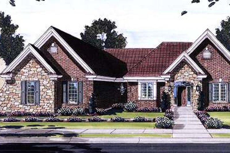 Dream House Plan - Traditional Exterior - Front Elevation Plan #46-405