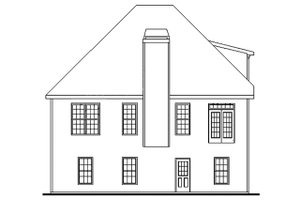 Exterior - Rear Elevation for Country House Plan #927-683 - 4 bed, 3 bath