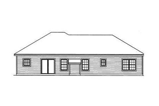 Exterior - Rear Elevation for Traditional House Plan #31-140 - 3 bed, 2 bath