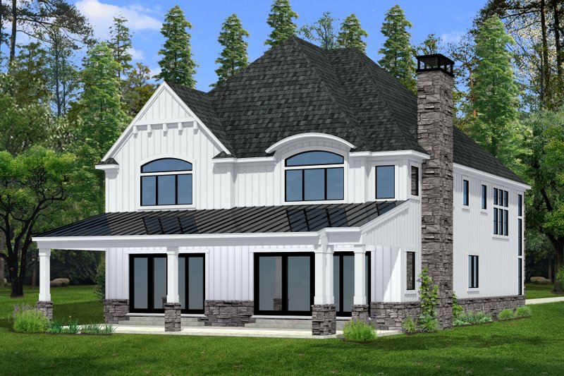 House Design - Exterior - Rear Elevation for Traditional House Plan #1057-40 - 5 bed, 6 bath