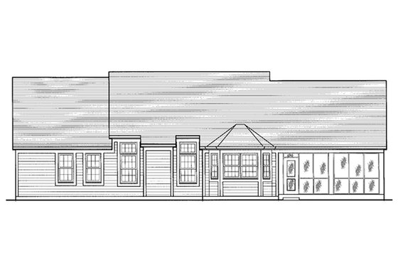 Exterior - Rear Elevation for Country House Plan #46-106 - 3 bed, 2 bath