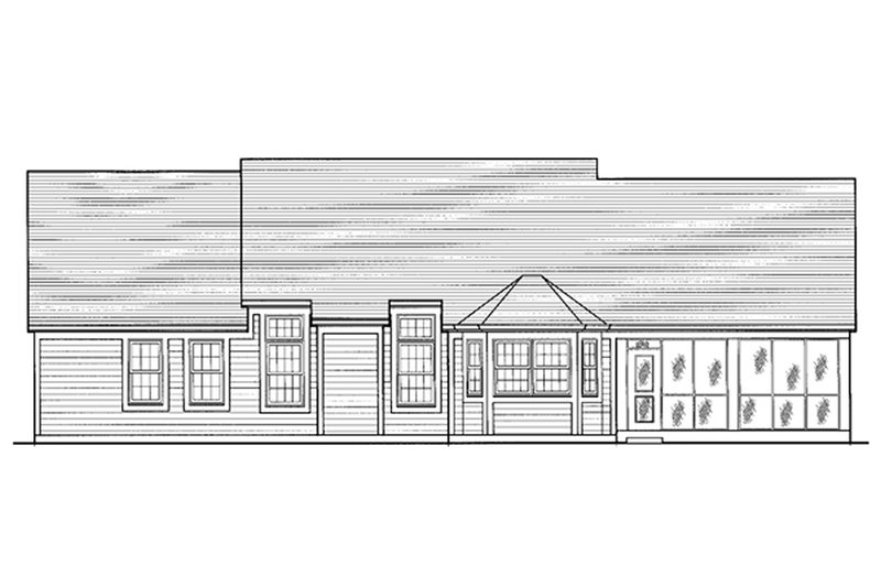 Home Plan - Exterior - Rear Elevation for Country House Plan #46-106 - 3 bed, 2 bath