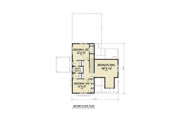 Architectural House Design - Farmhouse Floor Plan - Upper Floor Plan #1070-108