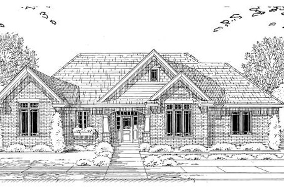 Exterior - Other Elevation for Bungalow House Plan #46-433 - 3 bed, 2 bath