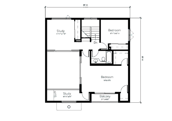 Modern Floor Plan - Upper Floor Plan #432-1