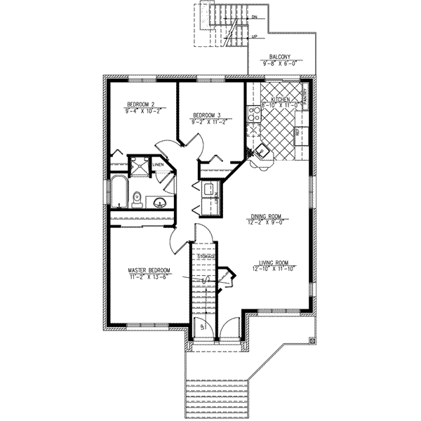 European Floor Plan - Main Floor Plan #138-181