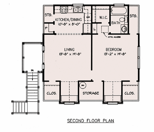 Cottage Floor Plan - Upper Floor Plan #140-132