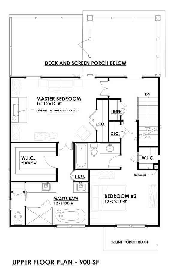 Home Plan - Farmhouse Floor Plan - Upper Floor Plan #30-351