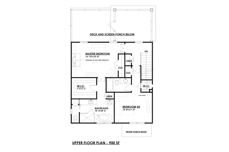 Dream House Plan - Floor Plan - Upper Floor for Farmhouse House Plan #30-351 - 3 bed, 3.5 bath