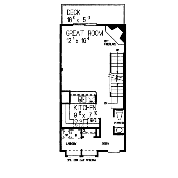 Home Plan - Traditional Floor Plan - Main Floor Plan #72-337