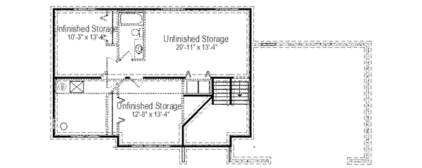 Traditional Floor Plan - Lower Floor Plan #49-225