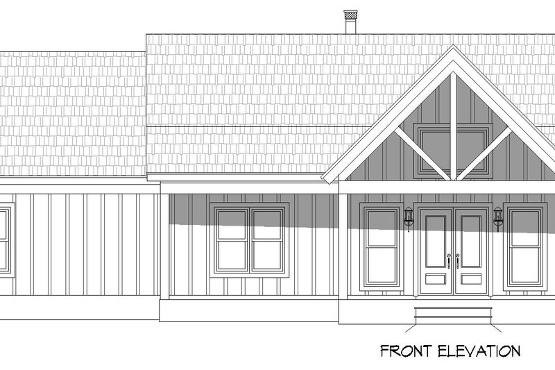 House Blueprint - Exterior - Front Elevation 3 for Contemporary House Plan #932-940 - 2 bed, 2 bath