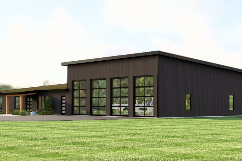 House Blueprint - Exterior - Front Elevation 3 for Barndominium House Plan #1064-455 - 3 bed, 2.5 bath