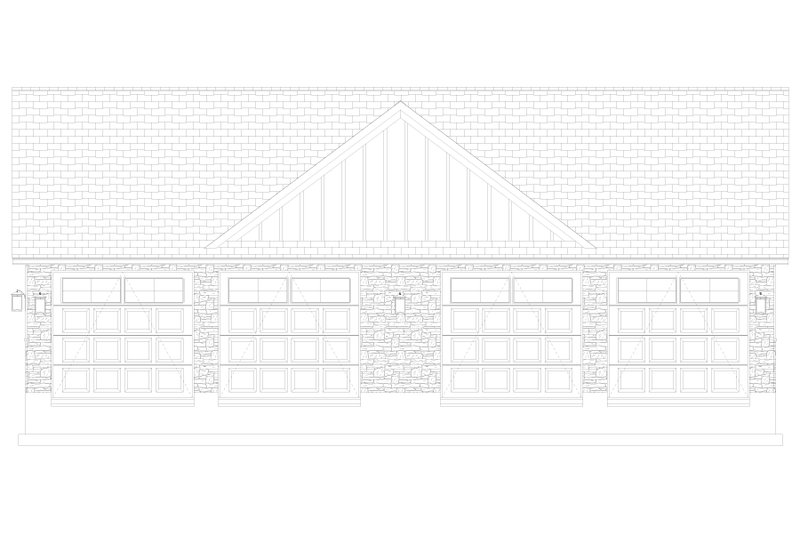Architectural House Design - Exterior - Front Elevation 5 for Craftsman House Plan #1060-251, 0.5 bath