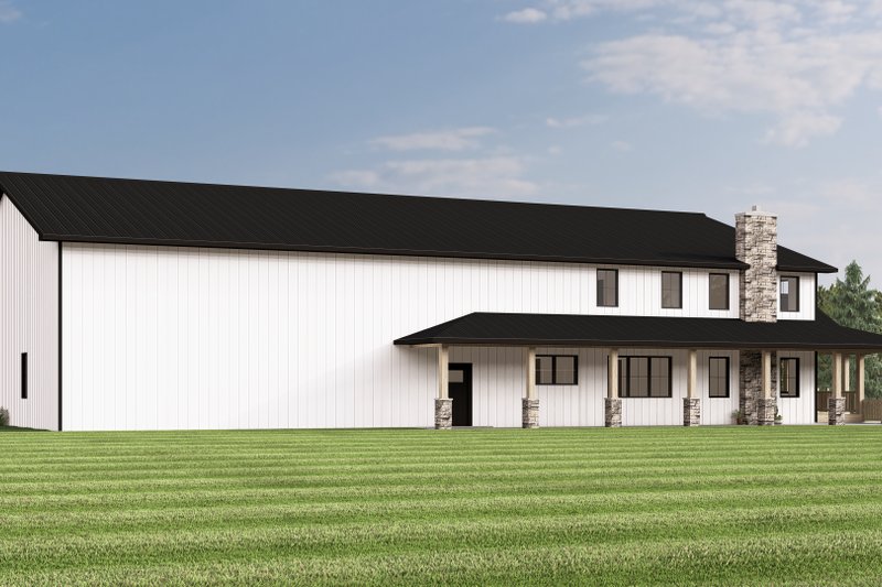 Architectural House Design - Exterior - Rear Elevation for Barndominium House Plan #1064-375 - 5 bed, 6 bath